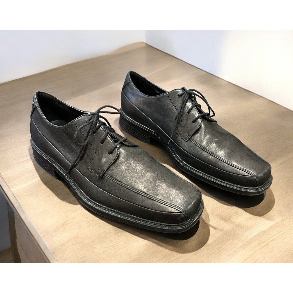 Rockport Black‎ Leather Oxfords Dress Shoes Lace Up Mens Size 11M EUC